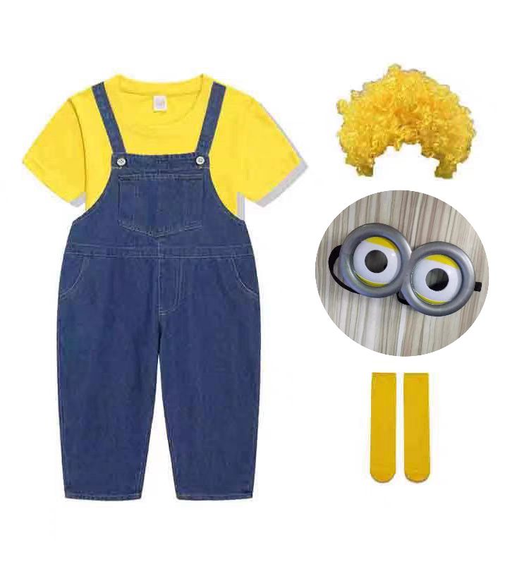 新品・未使用】ミニオン コスプレ 5点セット ゴーグル 付き ハロウィン
