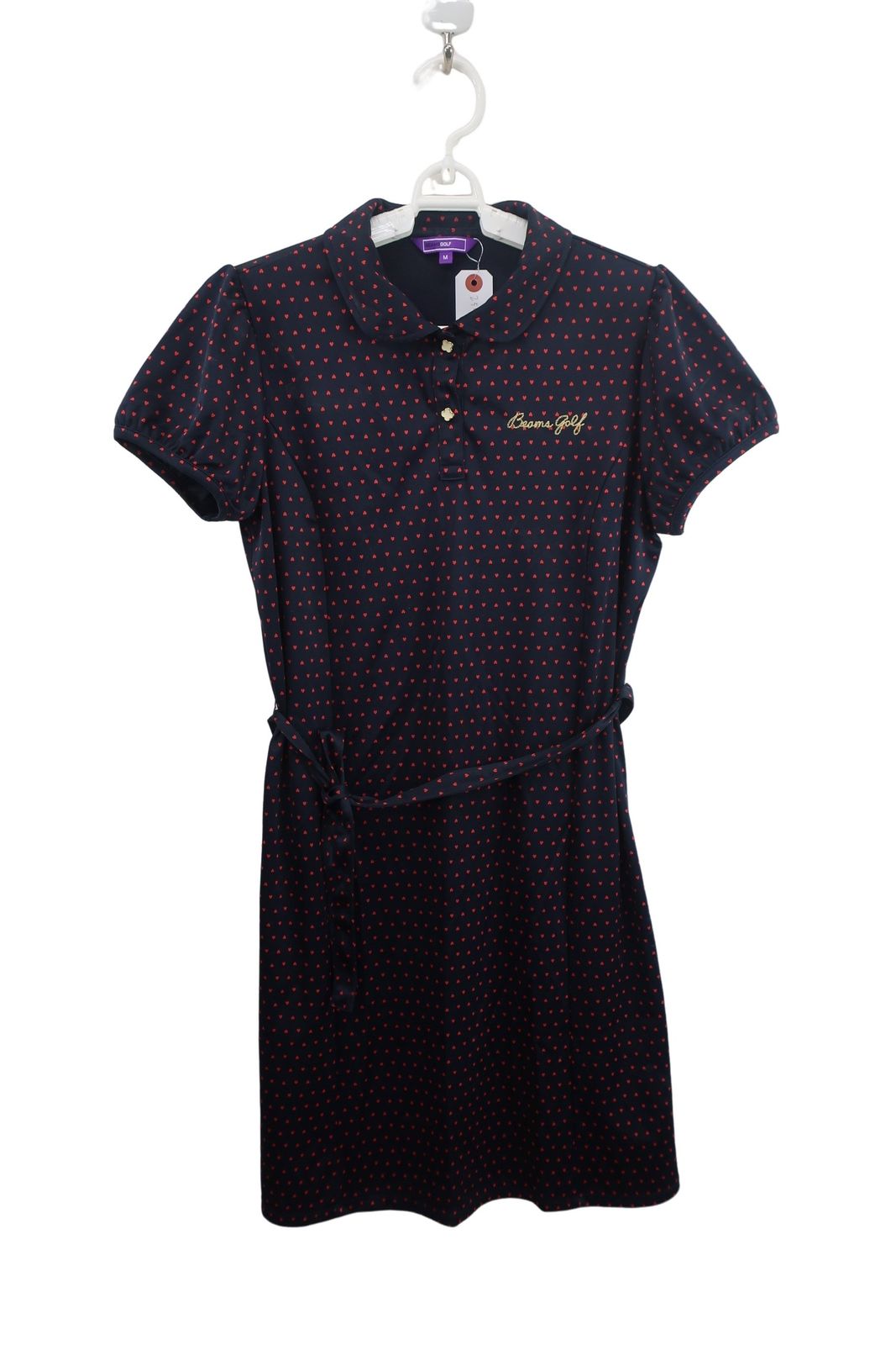 BEAMS GOLF ハート柄ワンピース　チュニック BEAMS GOLF(ビームスゴルフ) ワンピース ネイビーハート柄