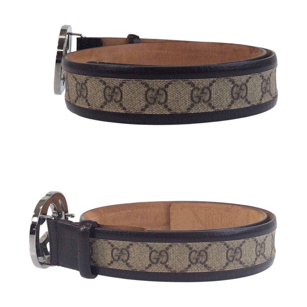 美品 GUCCI グッチ インターロッキング 80cm/32インチ ブラウン