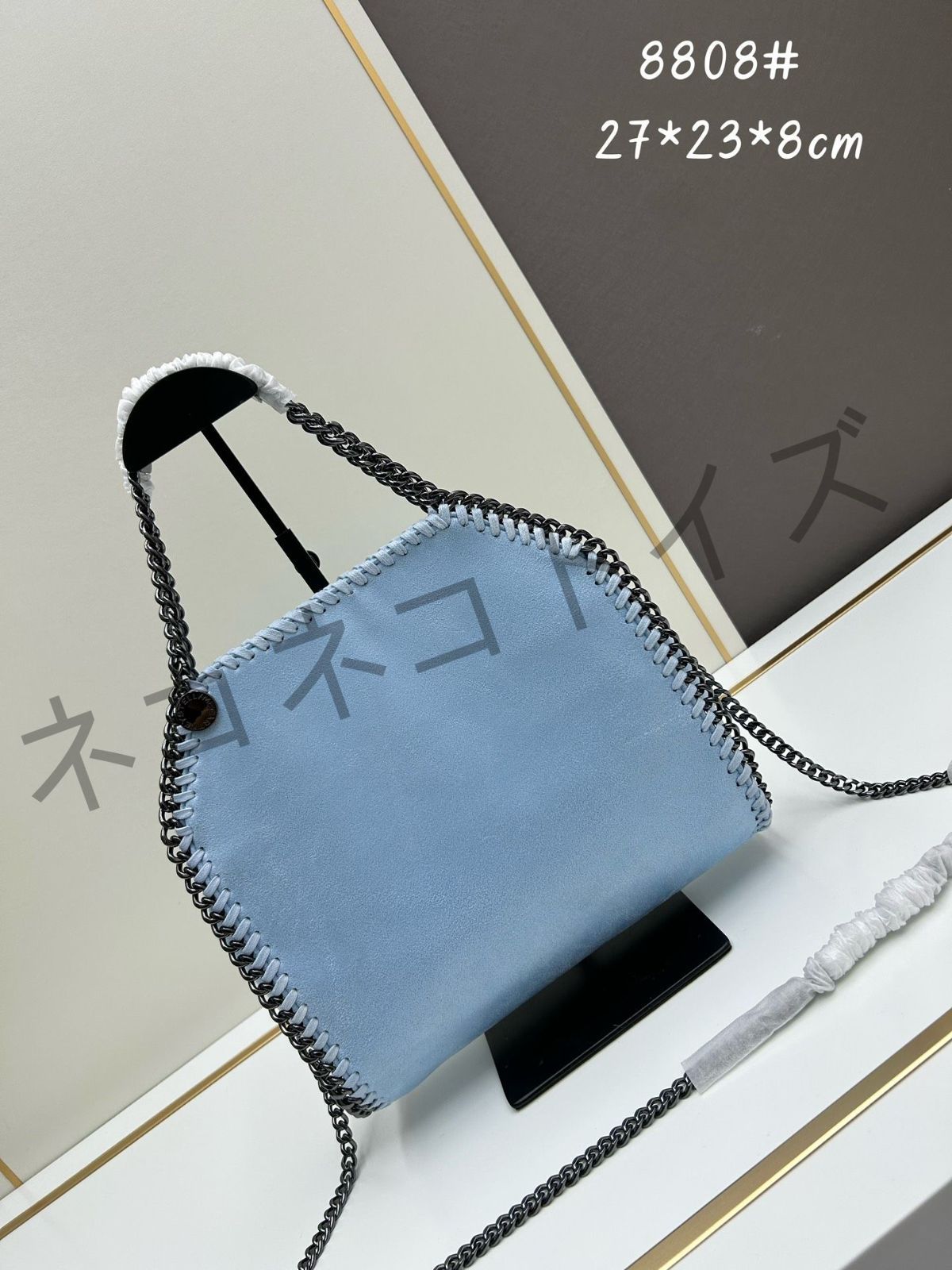 美品  stella mccartney ステラマッカートニー レディース  ファラベラ チェーン トートバッグ  ハンドバッグ ショルダーバッグ 03 Blue