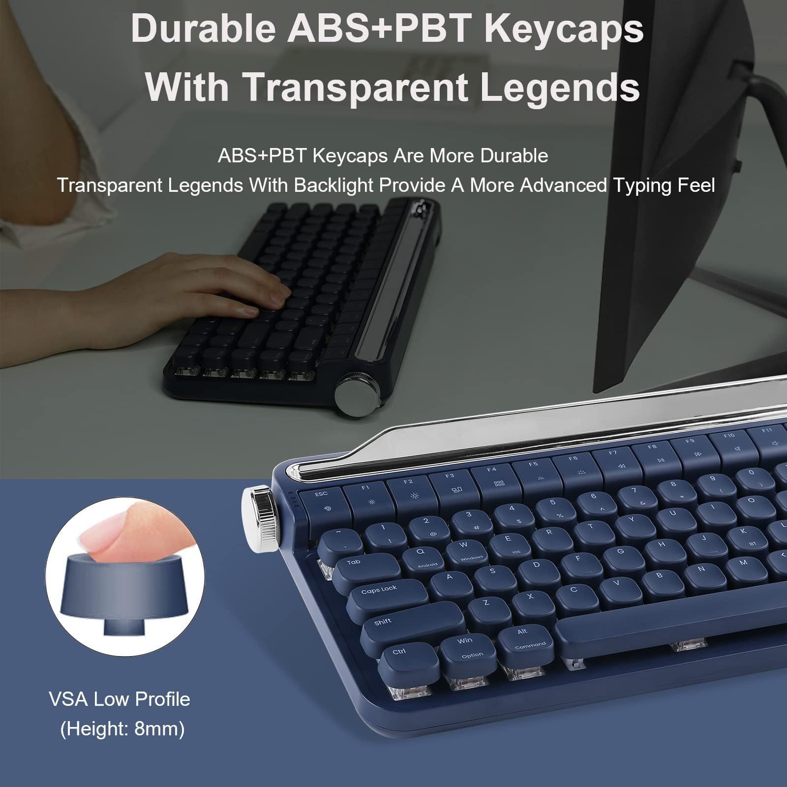 【特価セール】スタンド一体型 ノブ付き デスクトップ ラウンドキー ゲーミングキーボード 有線 PC/ラップトップ Bluetooth メカニカルキーボード 100キー Mac/スマホ/パッド用(Gateron レトロ キ | Keyboard デスクトップ KIKUTANI 特集ジョグダイヤルで操作を効率化!こんなにある、ダイヤル 調節式キーボードスタンド