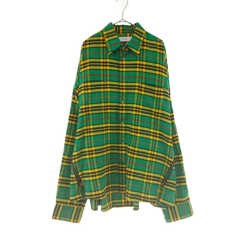 FACETASM ZIPPER CHECK SHIRT チェックシャツ FACETASM ファセッタズム