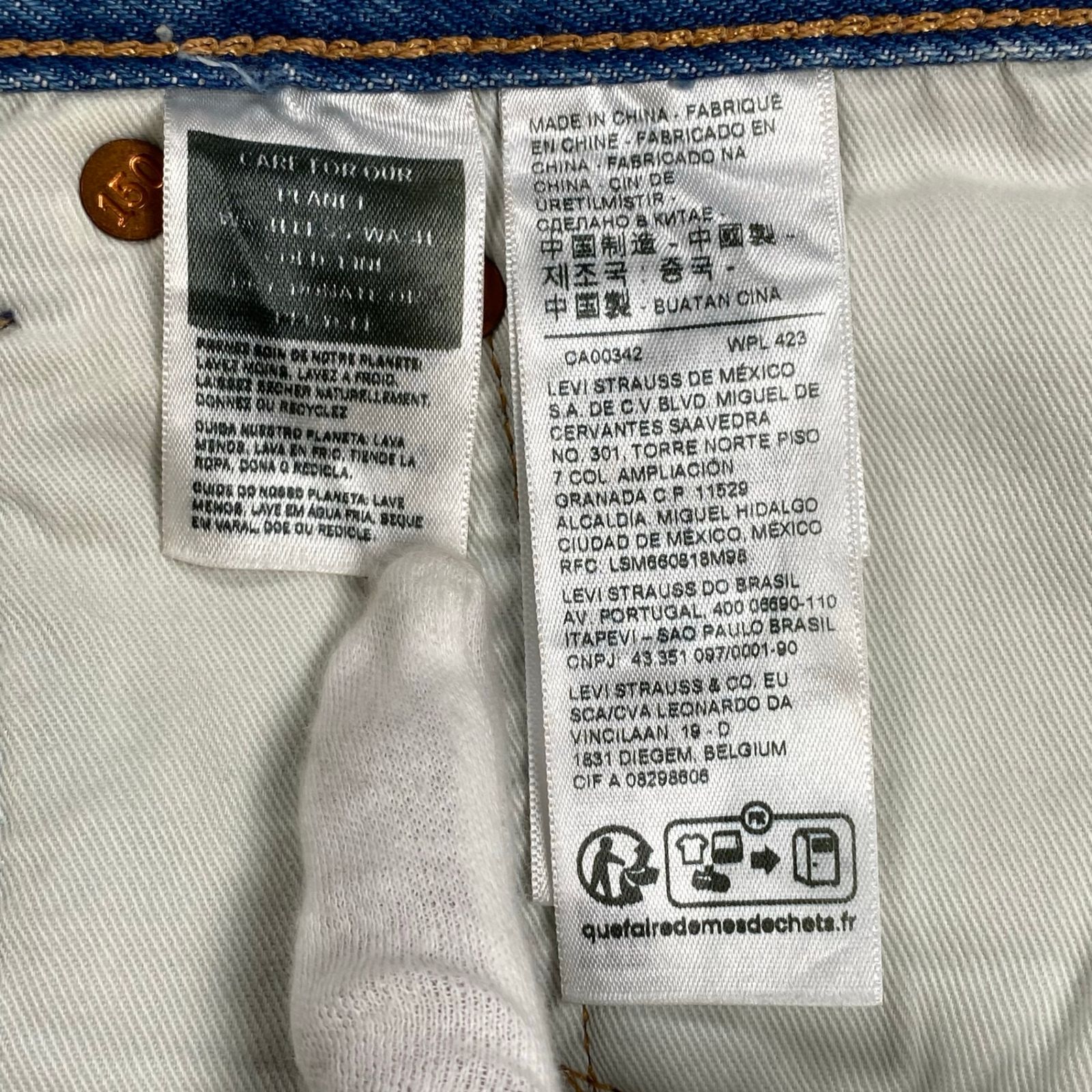 Levi's リーバイス / 150周年記念 もんぺ 刺し子 ハーフデニムパンツ