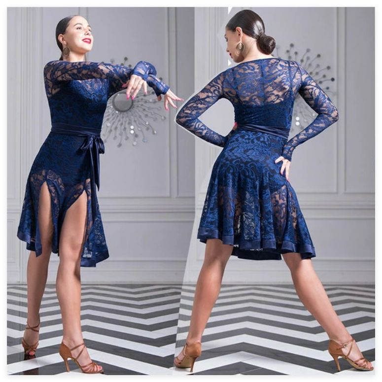 社交ダンス衣装 ラテンダンス ダンス衣装 レディース 演技服 レース