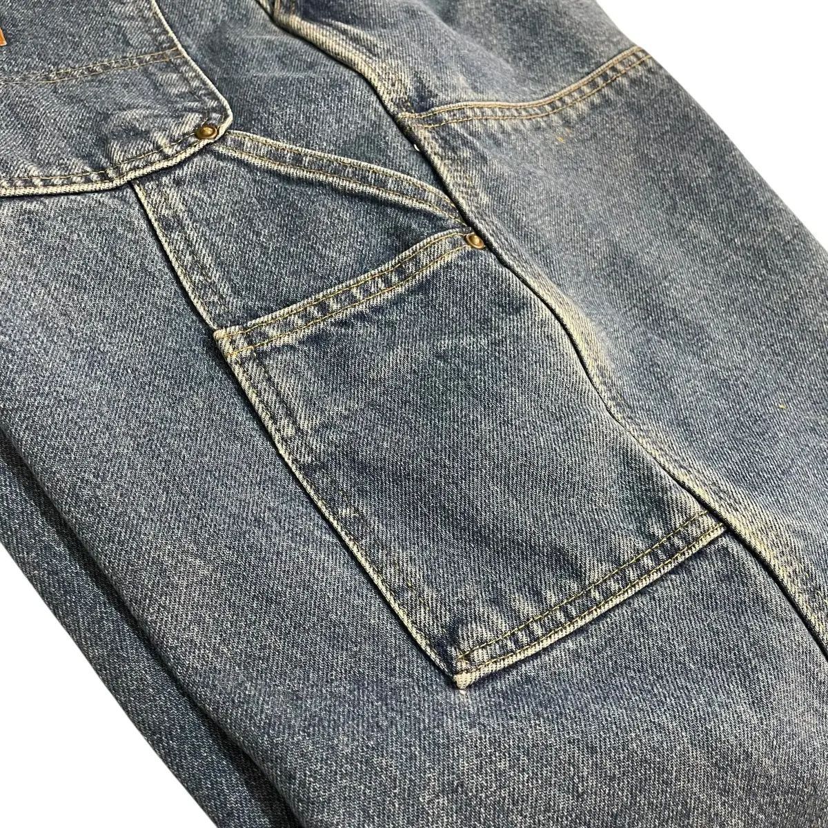 18年 Carhartt ダブルニー ペインターパンツ デニムパンツ 青 W34×L32 