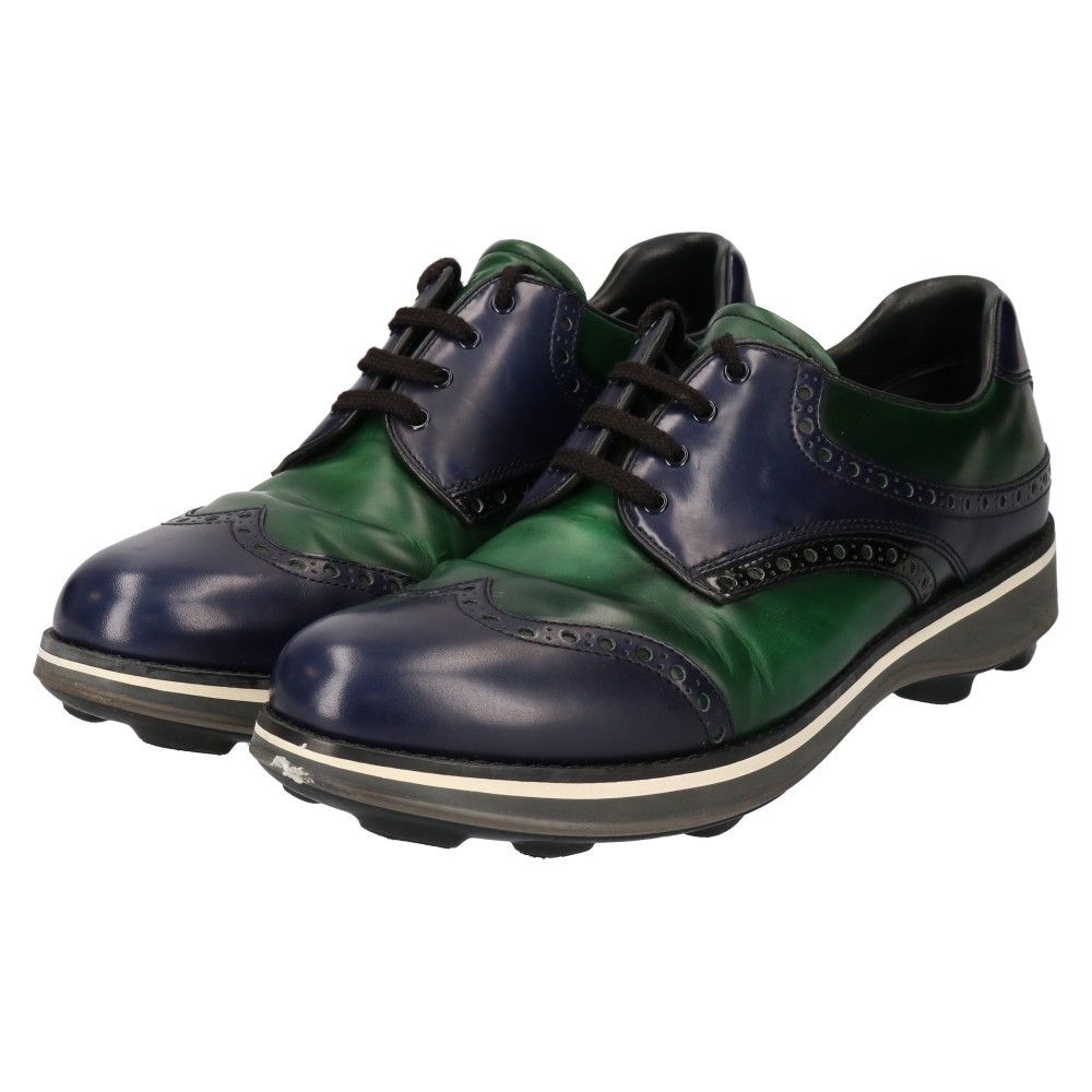 A*B様 PRADA グリーン レザー ウィングチップ 【公式WEBショップ】
