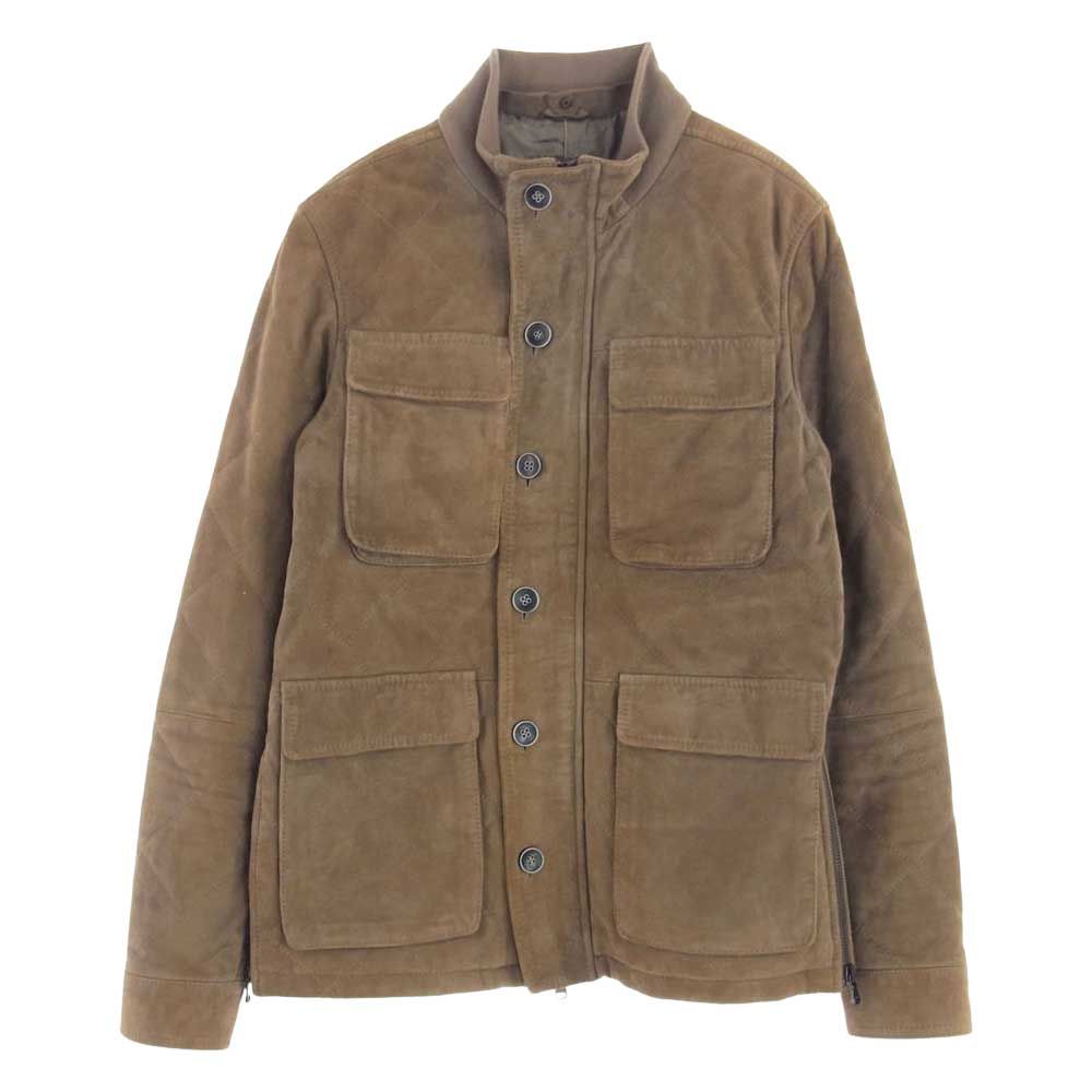 エンメティ EMMETI レザージャケット GOAT SKIN SUEDE JACKE ゴートスキン スエード ジャケット ブラウン系 46【中古】  - メルカリ