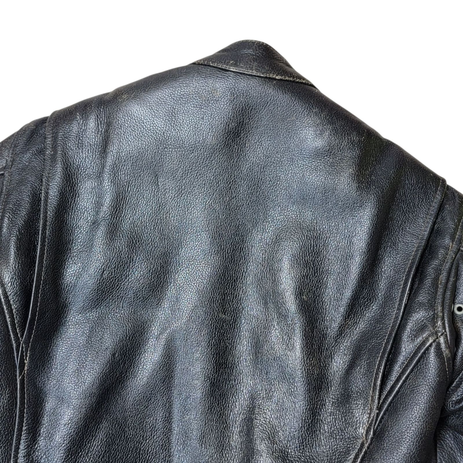 ストリートスタイル 80S バイカーズ コーリンモーターズ Bikers CORIN MOTORS 牛革 シングルライダース 38 M 脱着ライナー付 ライダースジャケット YKKデカジップ アルミジップ