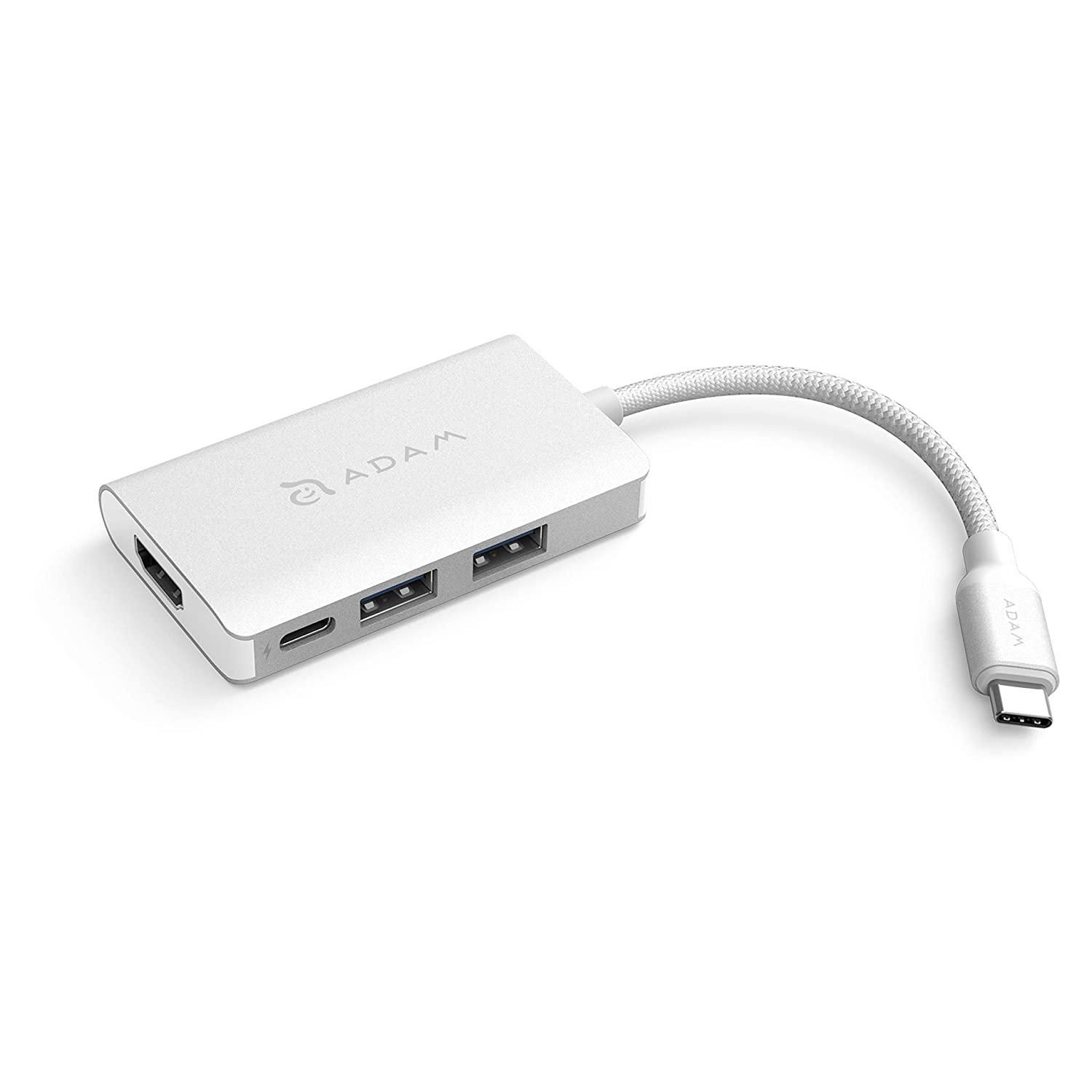 【新品・2営業日で発送】Adam Elements USB Type-C 2ポートハブ／PD／HDMI変換アダプター AAPADHUBA01MSL(AAPADHUBA01MSL)