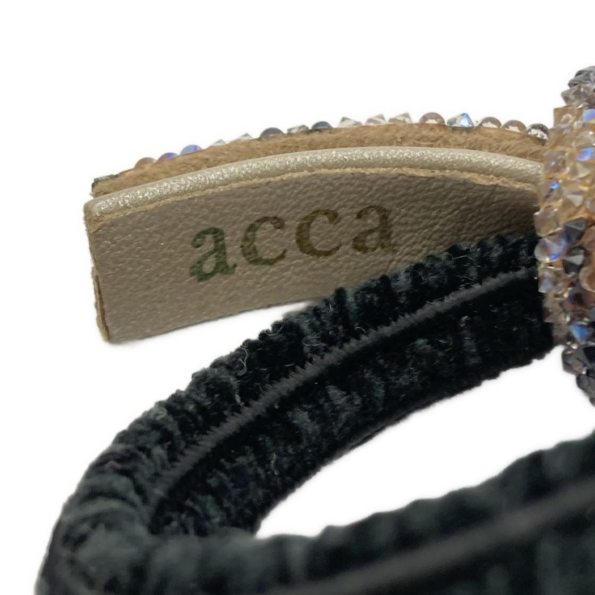 accaアッカヘアゴム acca(アッカ) アクセサリー - レザー ネイビー×アイボリー