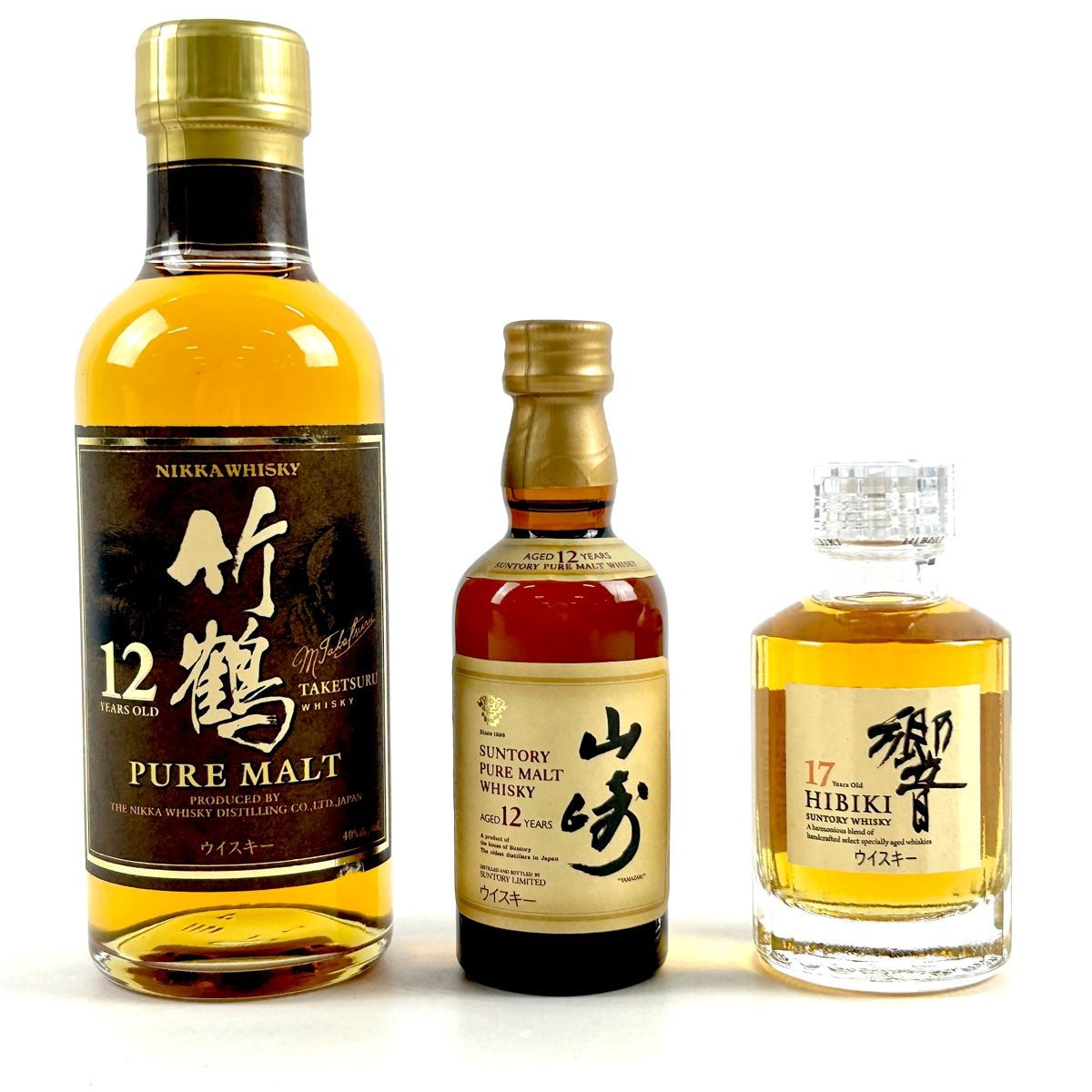 未開封品 サントリー180ml ×3、ニッカ50ml ×3 計6本セット 未開封品 サントリー180ml ×3、ニッカ50ml ×3 計6本セット