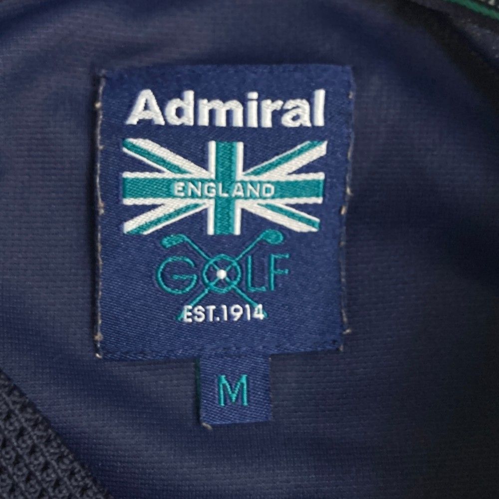 サイズ：M ADMIRAL アドミラル  半袖ポロシャツ 花柄 ネイビー系 [240101432211] ゴルフウェア メンズ ストスト ADMIRAL アドミラル 半袖ポロシャツ 花柄 ネイビー系 M ゴルフ