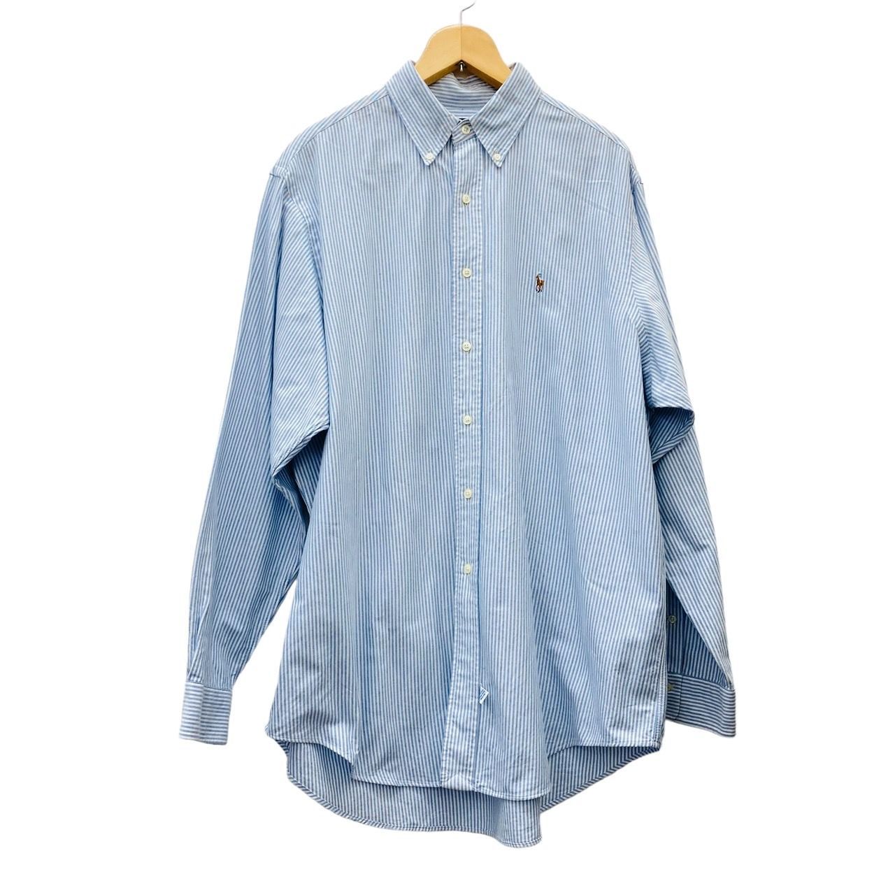 Polo Ralph Lauren ポロラルフローレン 長袖 ストライプシャツ ホワイト×ブルー