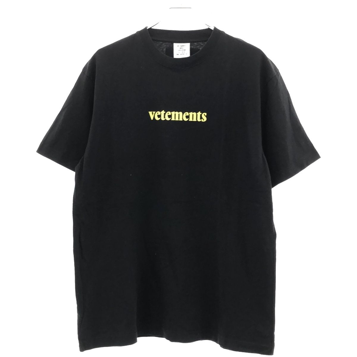 VETEMENTS ヴェトモン 20SS BARCODE PATCH LOGO PRINT TEE ロゴプリントクルーネックTシャツ  SS20TR304 ブラック S - メルカリ