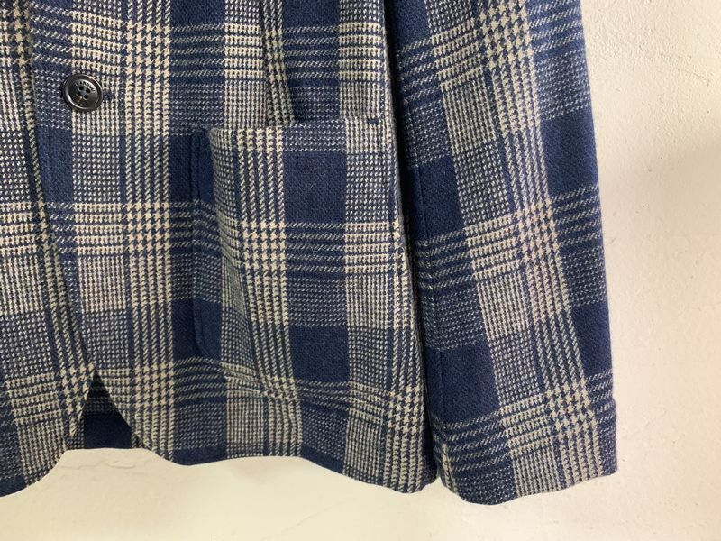 LARDINI テーラードジャケット ネイビー系チェック LARDINI ラルディーニ チェック柄 テーラードジャケット