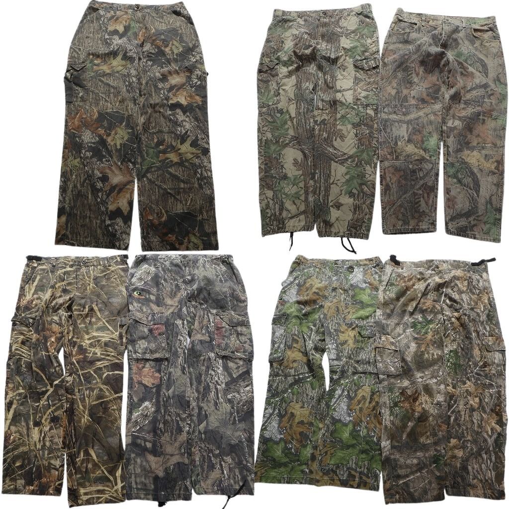 古着卸 まとめ売り リアルツリー パンツ 7枚セット (メンズ L /XL ) カーゴパンツ モッシーオーク 中古 古着 MY9872