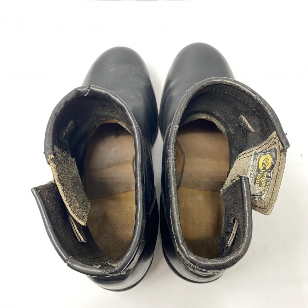 中古】70s～80s CHIPPEWA プリント黒タグ ショートエンジニアブーツ