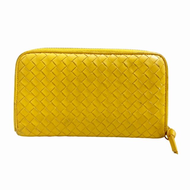 ボッテガヴェネタ 長財布 フラップウォレット イントレチャート イエロー 箱付き BOTTEGA VENETA - ボッテガヴェネタ 二つ折り 長財布 イエロー