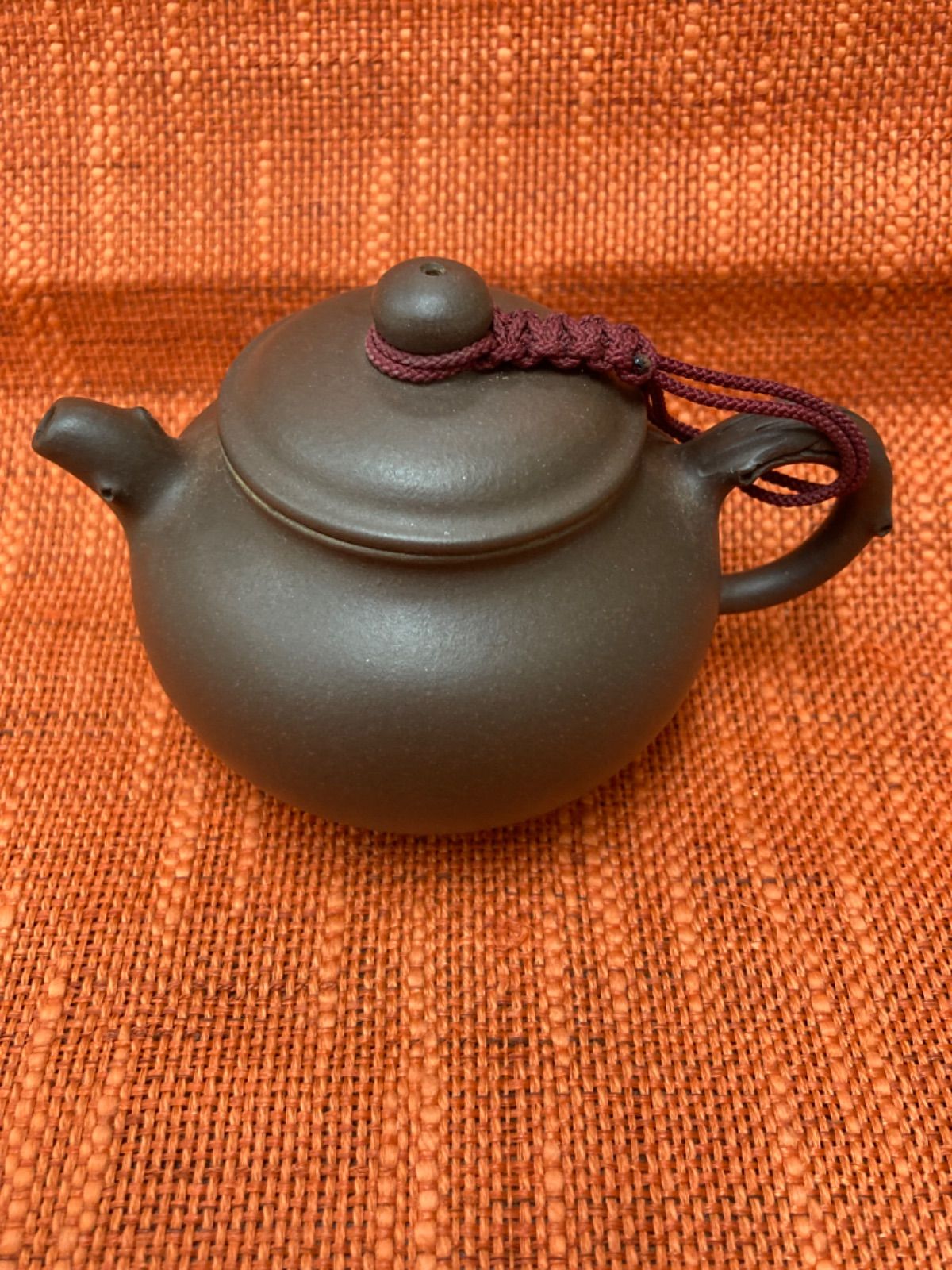 中国古玩 唐物 煎茶道具 朱泥 紫泥 紫砂壷 茶壷 急須 在印 時代物 極上品 初だし品 C0644 - 工芸品