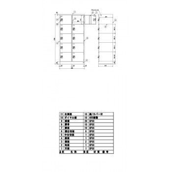 多人数ロッカー 2列5段 ダイヤル錠 ニューグレー COM-SVG10K
