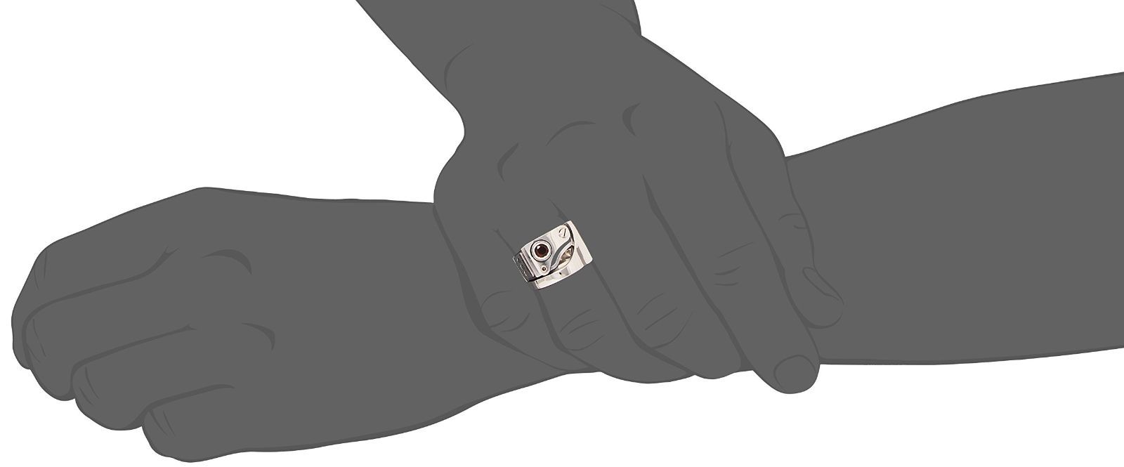 数量 シルバー925 メカニカルリング ガーネット MONROE FC-104 SE-SV-G-20 Dr 日本サイズ20号 ドクターモンロー