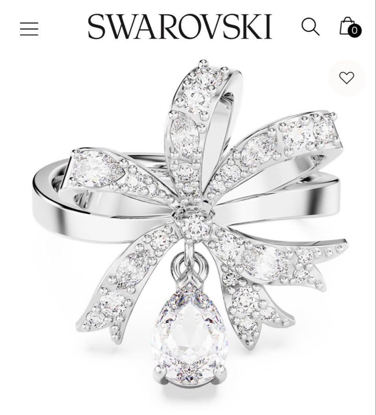 スワロフスキー Swarovski Volta リング リボン