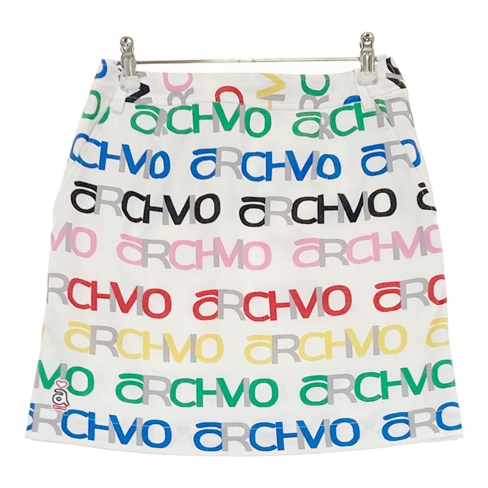 サイズ 36 ARCHIVIO アルチビオ スカート 総柄 ホワイト系 240101540504 ゴルフウェア レディース ストスト