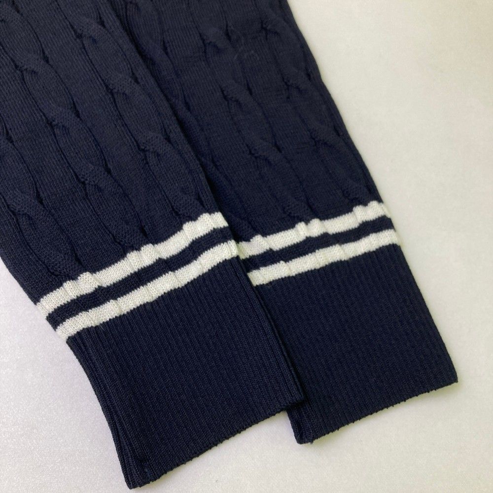 サイズ：L MUNSING WEAR マンシングウェア  ウール混 Vネック ニットセーター  ネイビー系 [240101448295] ゴルフウェア レディース ストスト サイズ：L MUNSING WEAR マンシングウェア ウール混 Vネック