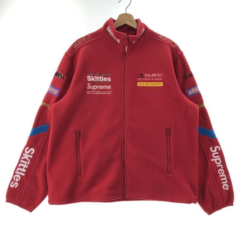 中古】Supreme × Skittles 21FW Polartec Jacket ジャケット L レッド 