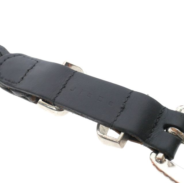 ジエダ Jieda レザーウェスタンベルト 編み込みベルト ブラック