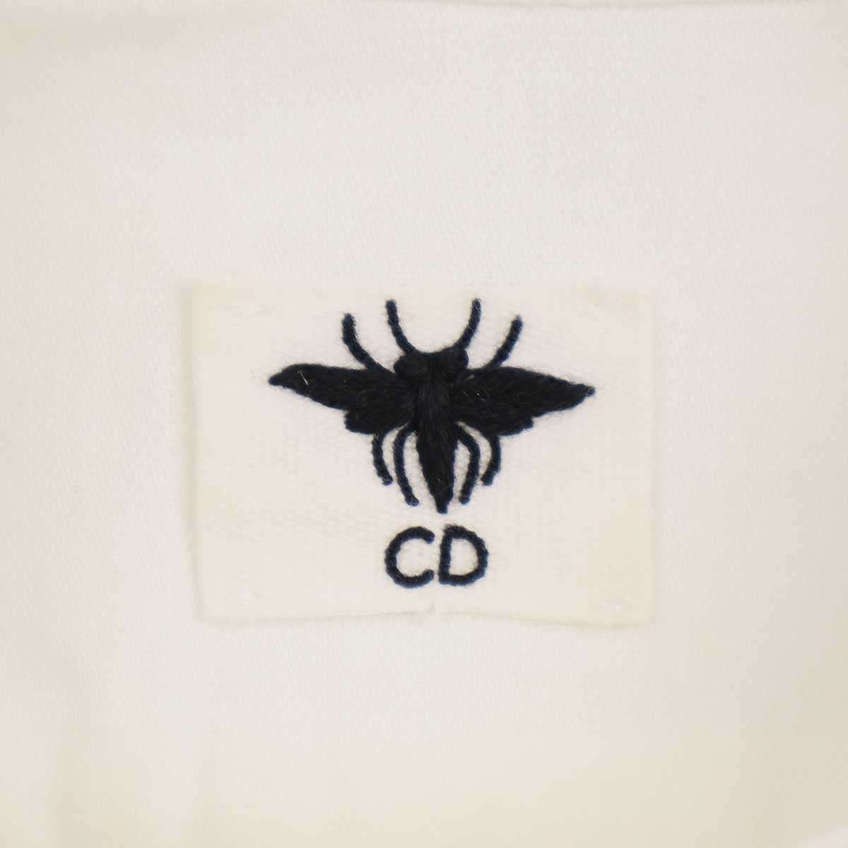 Christian Dior - Christian Dior クリスチャンディオール 23SS BEE刺繍 フラワーカッティングショートスリーブシャツ 322B46M3177 ホワイト 34 Christian Dior クリスチャンディオール 23SS BEE刺繍 フラワー