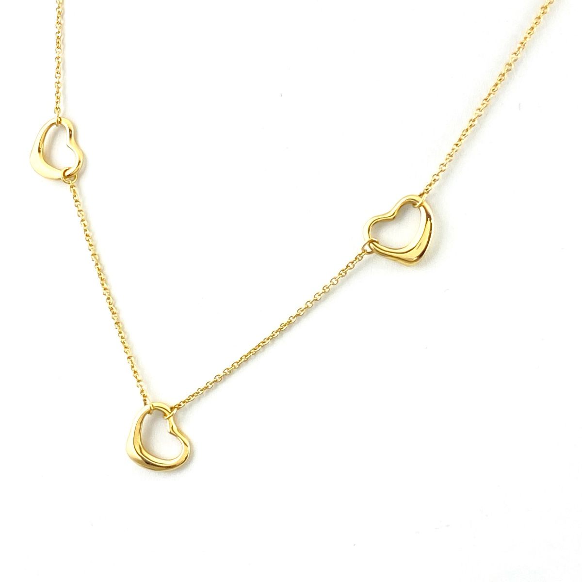 ティファニー TIFFANY&Co. オープン ハート 3連 ネックレス YG