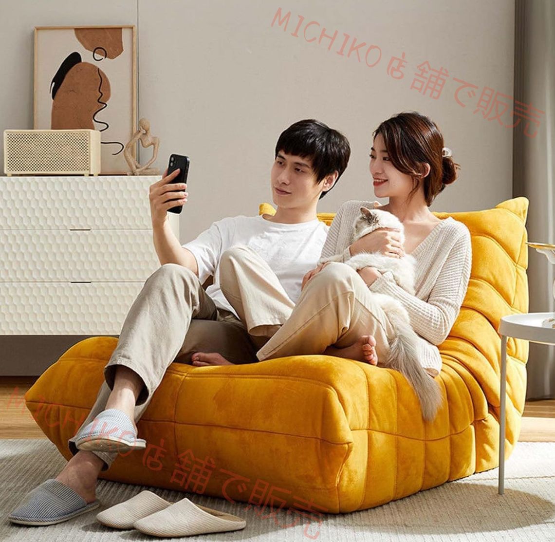 正直うれしいお手頃価格。 ミッドセンチュリーモダン リクライニングチェア ビーンバッグチェア リビングルーム用 エルゴノミク リラックス