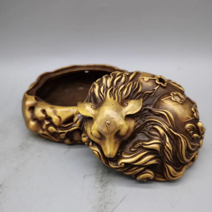 銅製 梅花狐香炉 吉祥九尾狐 茶室禅意薫香炉 装飾品 工芸品 置物 銅製 梅花狐香炉 吉祥九尾狐 茶室禅意薫香炉 装飾品 工芸品 置物