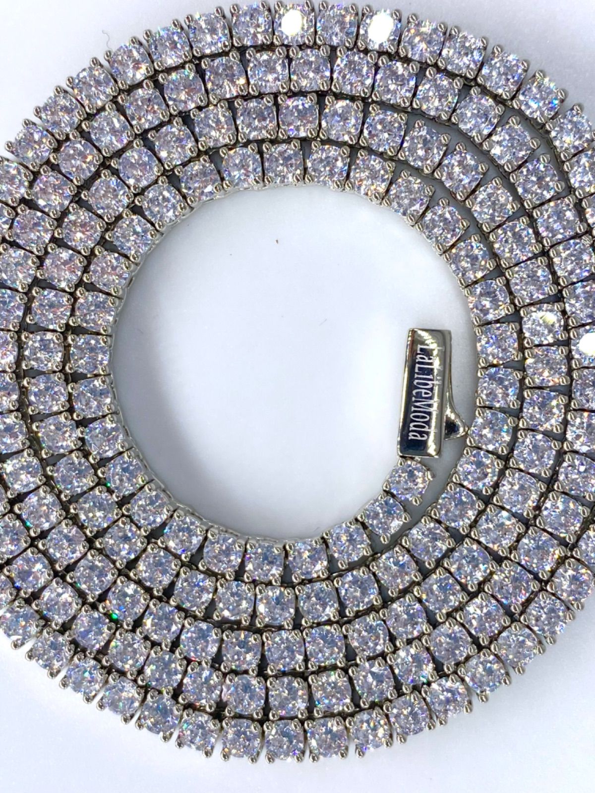 LaLibeModaプッシュバックル　シルバー　4ミリ20インチ　テニスチェーン LaLibeModaプッシュバックル シルバー 4ミリ20インチ テニスチェーン