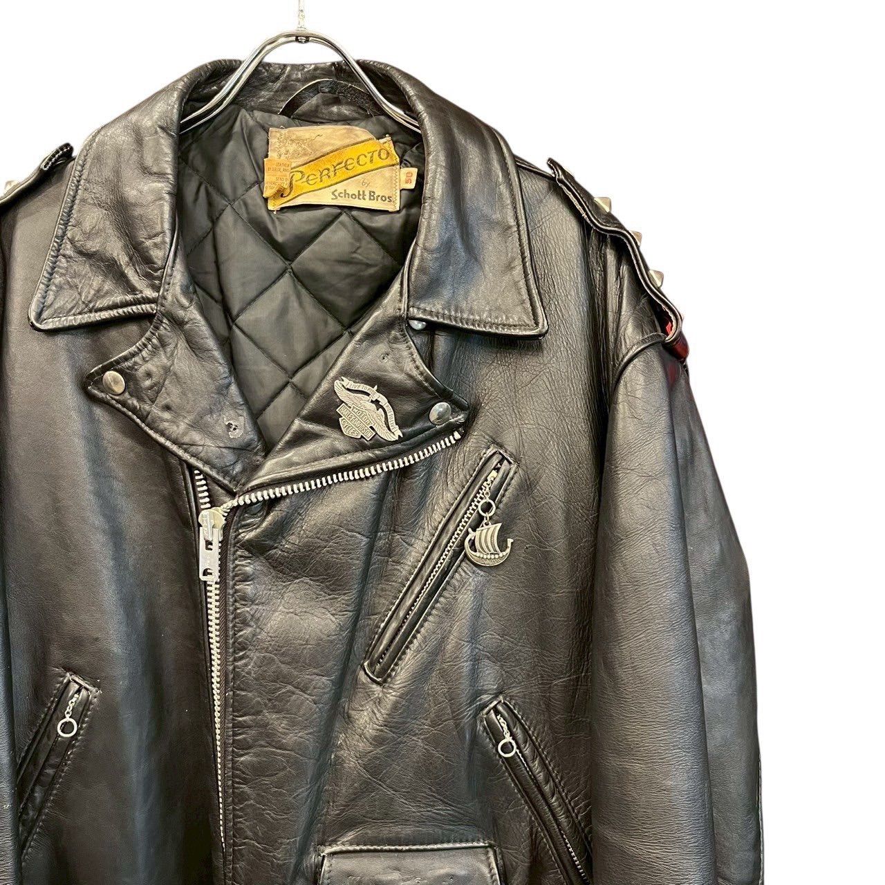 70s ビンテージ Schott ワンスター バイカーカスタム ダブル