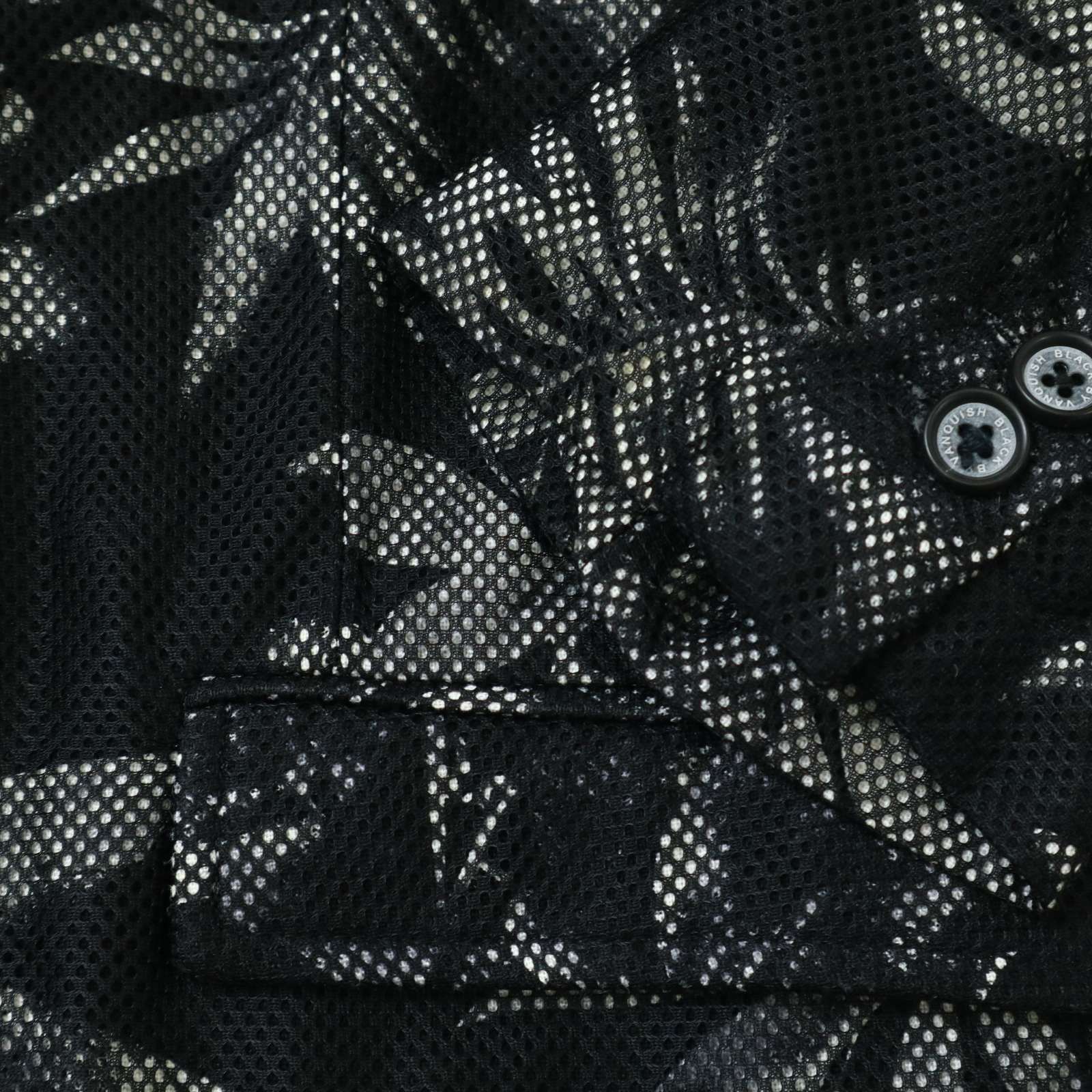 Black by VANQUISH ヴァンキッシュ 春夏☆ ボタニカル リーフ 総柄 7分 