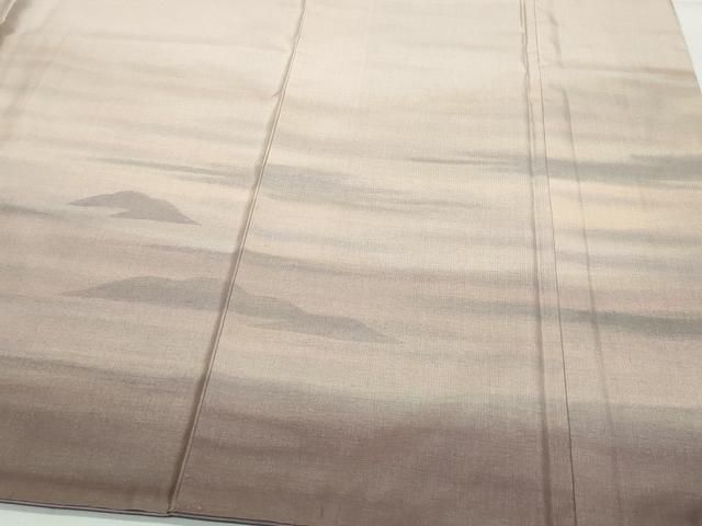 平和屋着物○訪問着 本場染大島紬 遠山霞文 やまと誂製 正絹 逸品