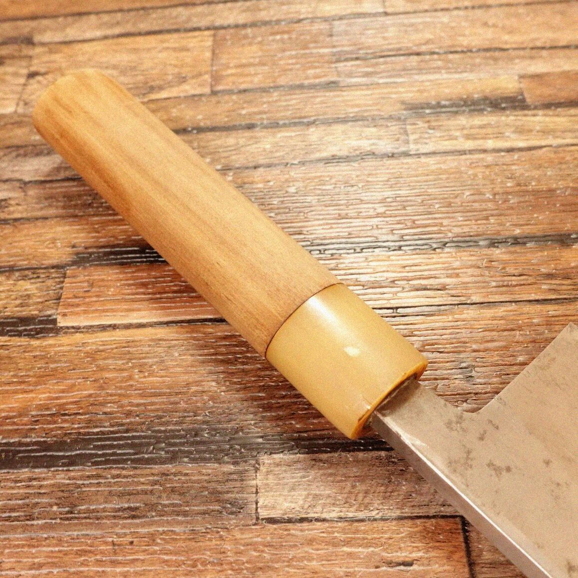 常識的な 杉本 大出刃包丁 研ぎ済 白水牛柄 東京杉本 7寸強 215mm