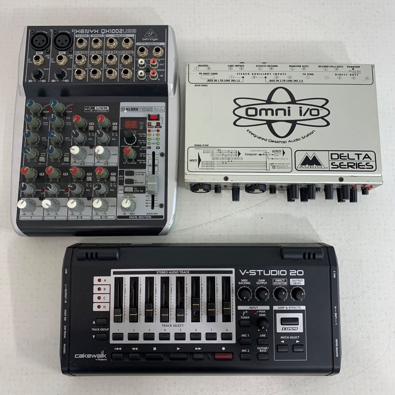 Behringer XENYX QX1002USB アナログミキサー M-AUDIO Omni i/o