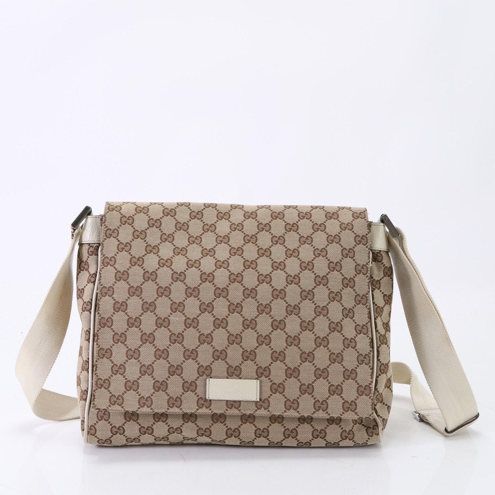 美品 グッチ GGキャンバス 146236 497717 レザー ショルダーバッグ