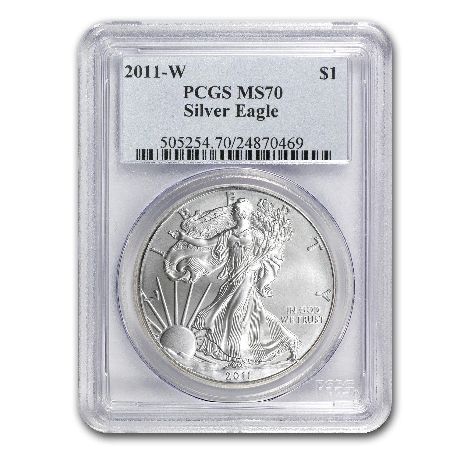 2011-W Burnished American Silver Eagle SP|MS-70 PCGS