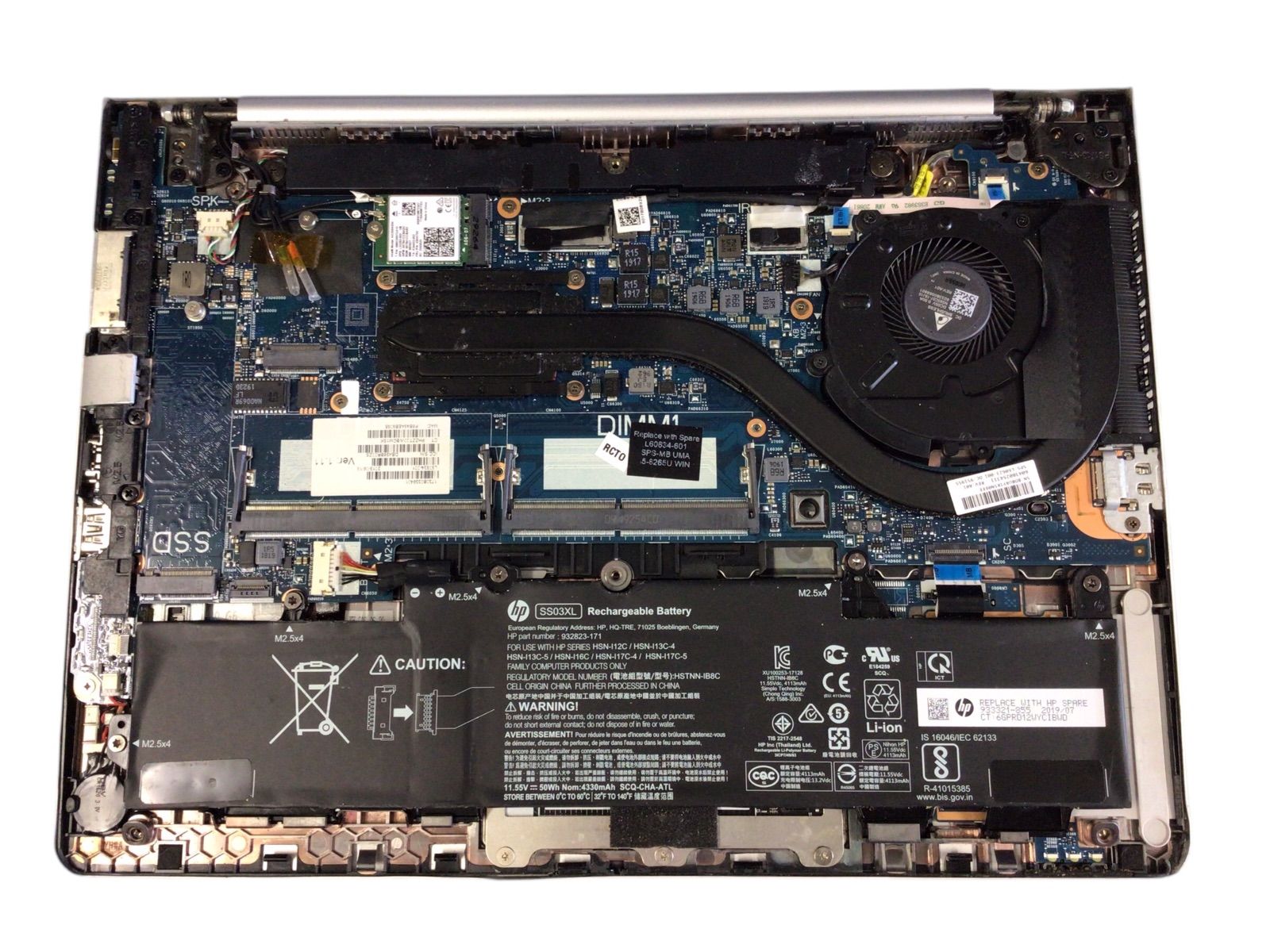 npc74【ジャンク】HP ELITEBOOK HSN-I23C◇i5 8th◇通電不可◇部品取り