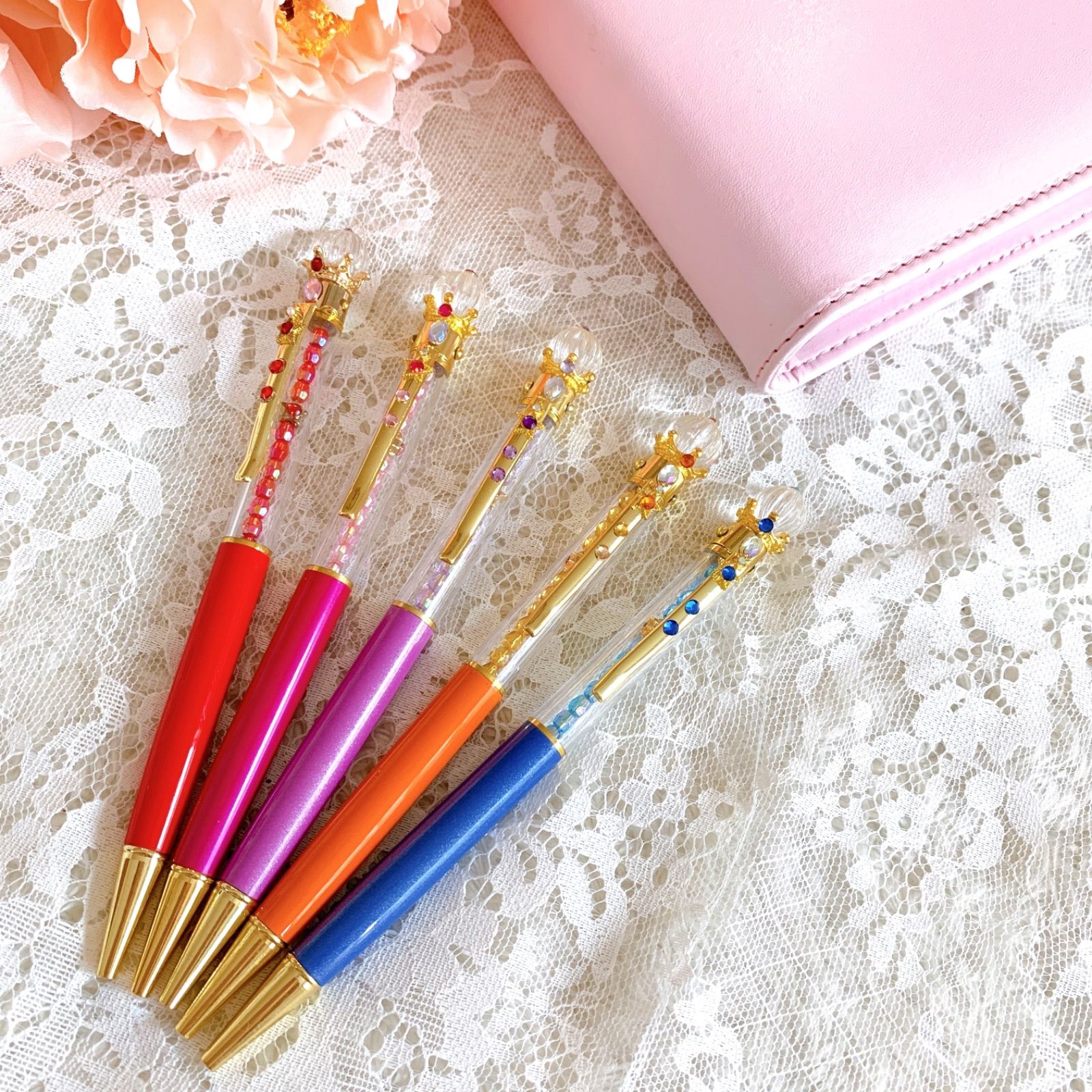 調整中❗️【カスタムボールペン】変身ペン風魔法少女ペン　【白羽根派】 調整中❗️【カスタムボールペン】変身ペン風魔法少女ペン【白