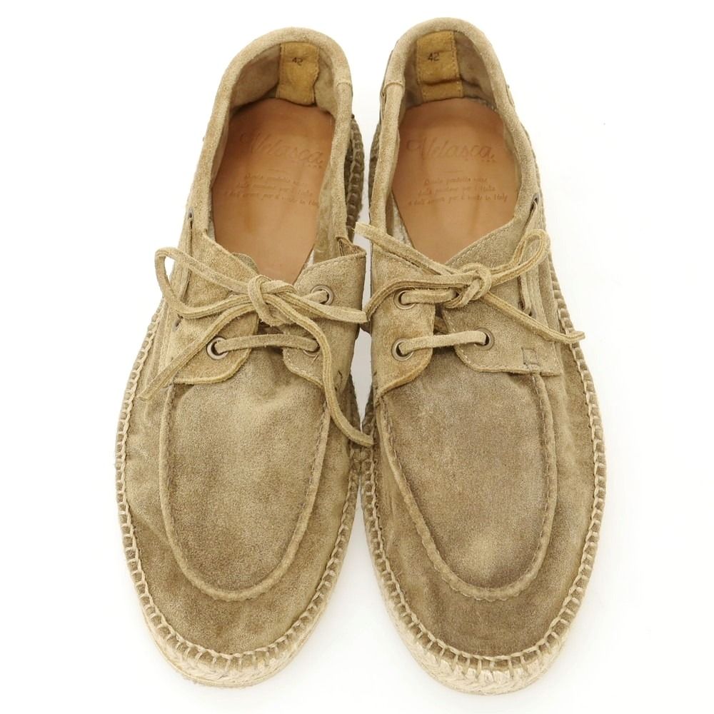 ヴェラスカ VELASCA スエード エスパドリーユ シューズ カーキ サイズ42 メンズ