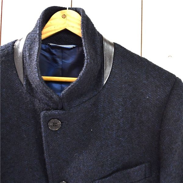 【専用】LANVIN ランバン カシミヤ100% チェスターコート ネイビー ランバン LANVIN en Bleu 5つボタン シングル 起毛 チェスター