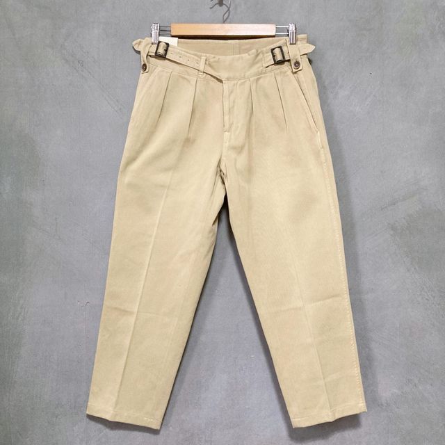 GTA GHURKA PANTS コットン ウェポンツイル 2プリーツ グルカパンツ size.46 (M) ベージュ