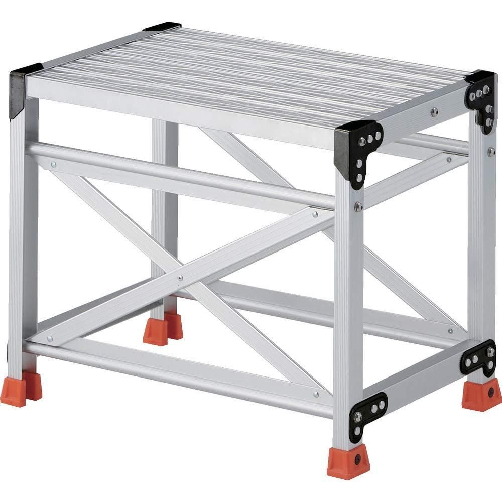 2営業日で発送 TRUSCO トラスコ中山 TRUSCO 作業用踏台 アルミ製 グレーチング仕様 SUS金具 1段 高さ0.5m 天板500×400