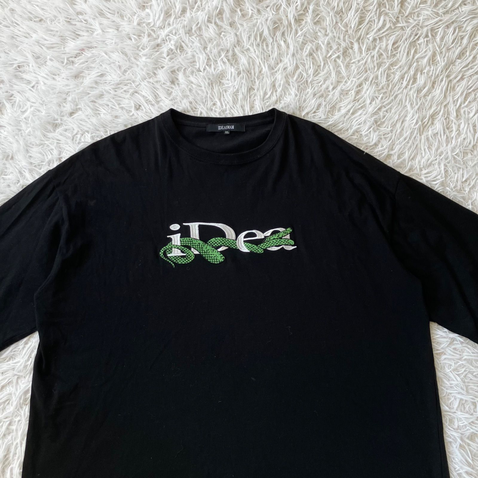 状態良 IDEASWAM iDeaロゴ Tシャツ XLサイズ ブラック 半袖Tシャツ