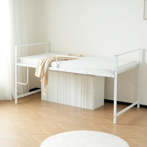 システムベッド シングル ロータイプ 収納 パイプベッド 北欧風 大人 ロフトベッド 一人暮らし スチール オーエスジェイ OSJ 耐震 ベッド